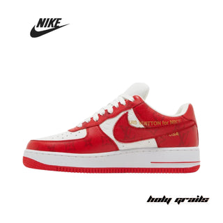 Louis Vuitton x Nike Air Force 1 Low 'White Comet Red' Sneakers - Side 2
