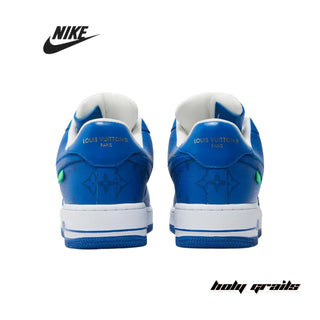 Louis Vuitton x Nike Air Force 1 Low 'White Team Royal' Sneakers - Back