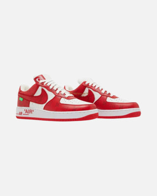 Louis Vuitton x Air Force 1 Low 'White Comet Red' Sneakers - Front