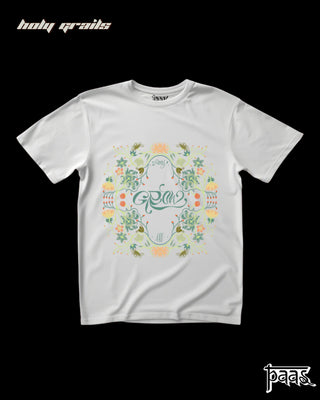 Buy 'Love and Growth: Grow' White Oversize Tee HG x Paas Collective - Front