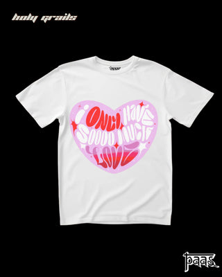 'Love and Growth This Much Love' White Tee HG x Paas Collective - Front