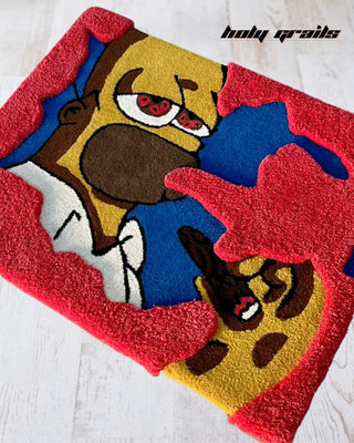 'Main Character Energy' Hand Tufted Rug on Floor Close Up