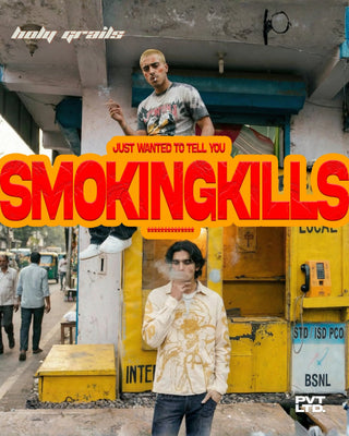 Men in Street Style 'Divine Love' Mustard Yellow Striped Oversize Graphic Full Sleeve Shirt HG x Pvt Ltd - Front Full 2