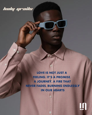 Men in Street Style 'Red Strip Statement' 100% Pure Cotton Full Sleeve Shirt HG x Sullitt - Front Close 1