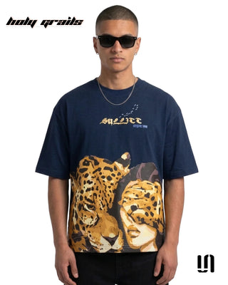 Men in Street Style 'Wild Love Leopard' Green 240 GSM French Terry Oversize Graphic T-Shirt HG x Sullitt - Front