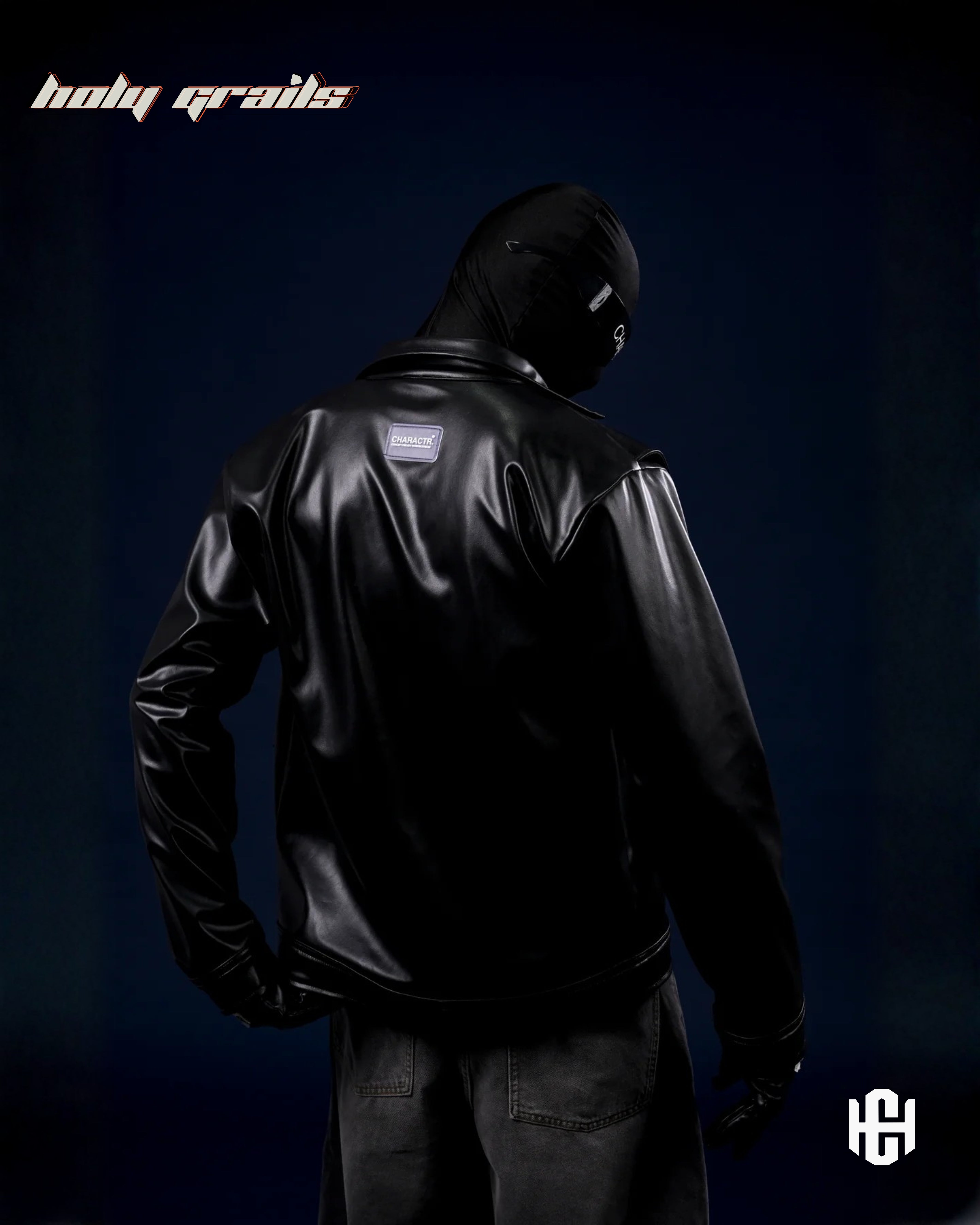 Buy Streetwear 'Core' Black Vegan Leather Zipper Jacket HG x