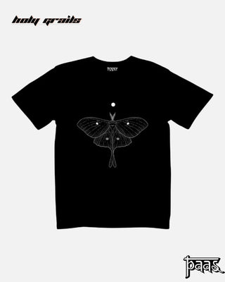 'Moonstruck: Moth Night' Black Tee HG x Paas Collective - Front