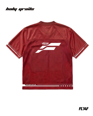 'Motorunit Mesh Jersey' Motif Printed Oversize Tee HG x FLYAF - Back