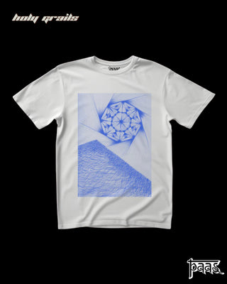 'Mystic Fever: 3' White Tee HG x Paas Collective - Front