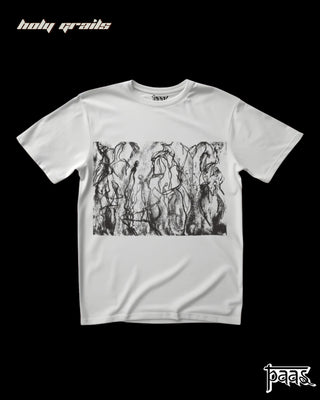 'Mystic Fever: 4' White Tee HG x Paas Collective - Front