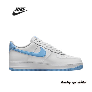 Nike Air Force 1 '07 'White Aquarius Blue' Sneakers - Side 1