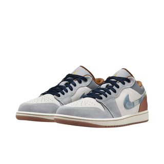 Nike Air Jordan 1 Low SE 'Repaired Denim Swoosh' Sneakers - Front