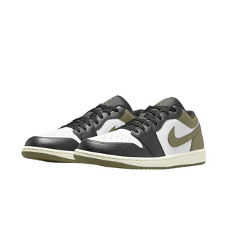 Nike Air Jordan 1 Low 'Black Toe Medium Olive' Sneakers - Front