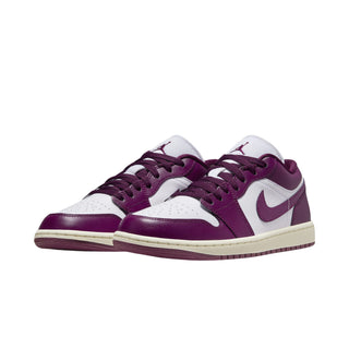 Nike Air Jordan 1 Low 'Bordeaux / White Fireberry' Sneakers - Front