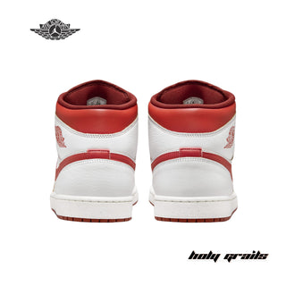 Nike Air Jordan 1 Mid SE 'White Dune Red' Sneakers - Back