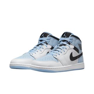 Nike Air Jordan 1 Mid SE 'White Ice Blue' Sneakers - Front