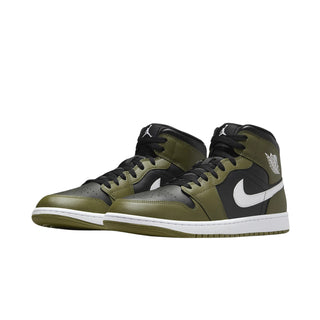 Nike Air Jordan 1 Mid 'Medium Olive Sequoia' Sneaker (DQ8426-092) - Front