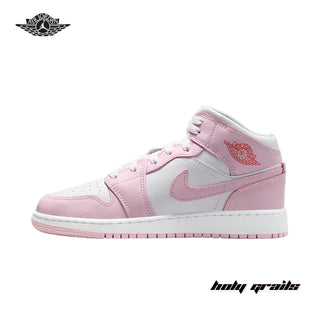 Nike Air Jordan 1 Mid 'Pink Foam Fire Red' (DQ8423-608) Sneaker - Side 2