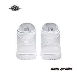 Nike Air Jordan 1 Mid 'Triple White' Sneakers - Back