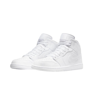 Nike Air Jordan 1 Mid 'Triple White' Sneakers - Front