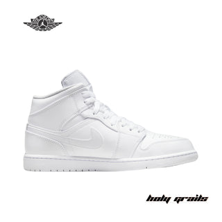 Nike Air Jordan 1 Mid 'Triple White' Sneakers - Side 1