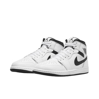 Nike Air Jordan 1 Mid 'White Black' Sneakers - Front