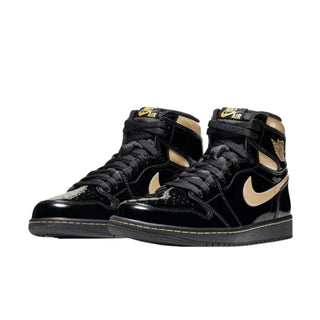 Nike Air Jordan 1 Retro High OG 'Black Metallic Gold' Sneakers - Front