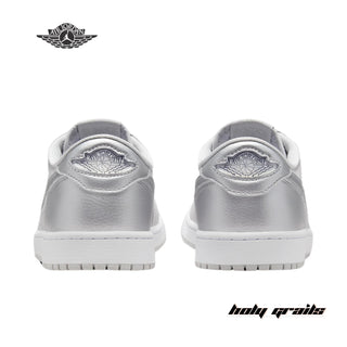 Nike Air Jordan 1 Retro Low OG 'Metallic Silver' Sneakers - Back