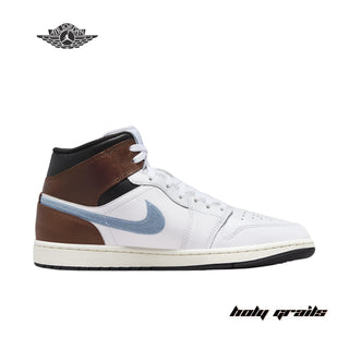 Nike Air Jordan 1 Retro Mid SE 'Brown Blue Grey' Sneakers - Side 1