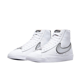 Nike Blazer Mid '77 Essential 'White Metallic Silver' Sneakers - Front