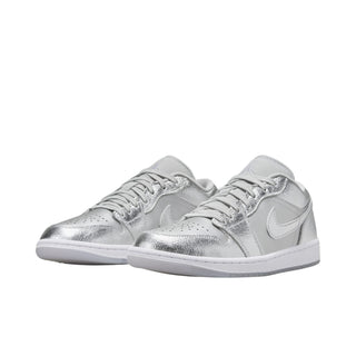 Nike Wmns Air Jordan 1 Low SE 'Metallic Silver-Silver Foil' Sneakers - Front