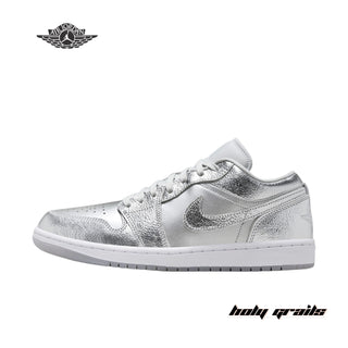 Nike Wmns Air Jordan 1 Low SE 'Metallic Silver-Silver Foil' Sneakers - Side 2