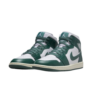 Nike Wmns Air Jordan 1 Mid 'White Sail Oxidised Green' Sneakers - Front