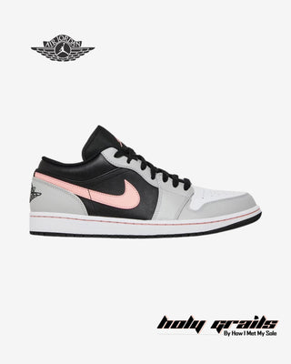 Nike Air Jordan 1 Low 'Grey Fog Bleached Coral' Sneakers - Side 1