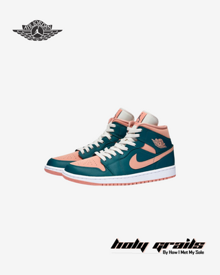 Nike Air Jordan 1 Mid 'Dark Teal Green' Sneakers - Front