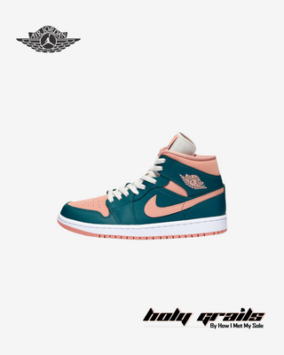 Nike Air Jordan 1 Mid 'Dark Teal Green' Sneakers - Side 2