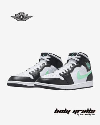 Nike Air Jordan 1 Mid 'Green Glow' Sneakers - Front