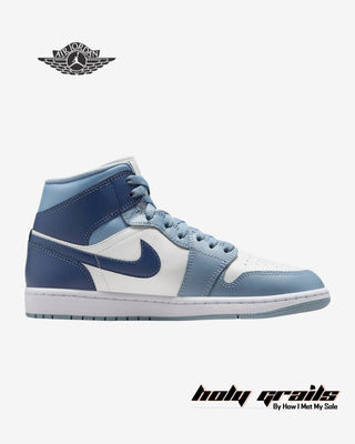 Nike Air Jordan 1 Mid 'Sail Diffused Blue' Sneakers - Side 1