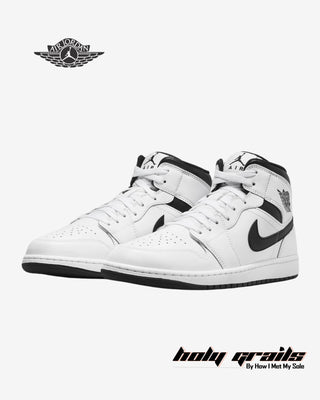 Nike Air Jordan 1 Mid 'White Black' Sneakers - Front