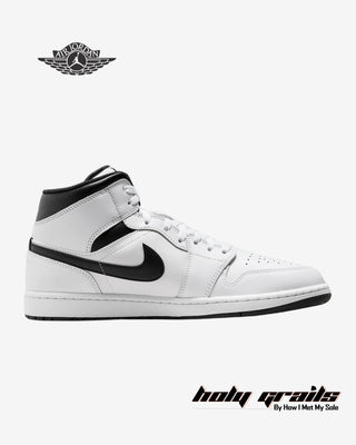 Nike Air Jordan 1 Mid 'White Black' Sneakers - Side 1
