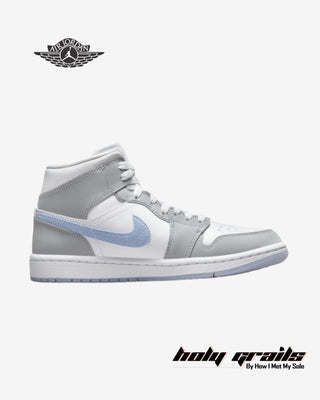 Nike Air Jordan 1 Mid 'Wolf Grey Aluminum' Sneakers - Side 1