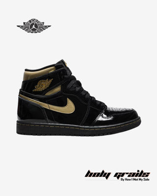 Nike Air Jordan 1 Retro High OG 'Black Metallic Gold' Sneakers - Side 1