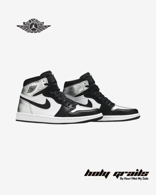 Nike Air Jordan 1 Retro High OG 'Silver Toe' Sneakers - Front
