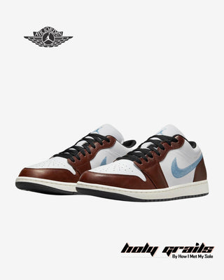 Nike Air Jordan 1 Retro Low SE 'Brown Blue Grey' Sneakers - Front