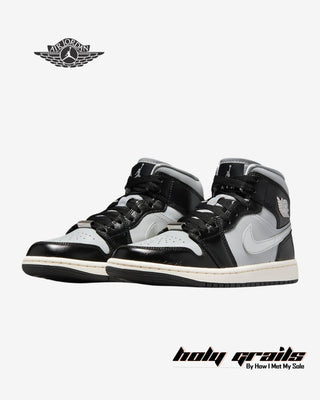 Nike Wmns Air Jordan 1 Mid SE 'Black Chrome' Sneakers - Front