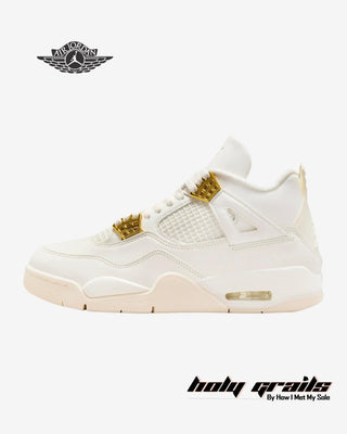 Nike Wmns Air Jordan 4 Retro 'Metallic Gold' Sneakers - Side 2