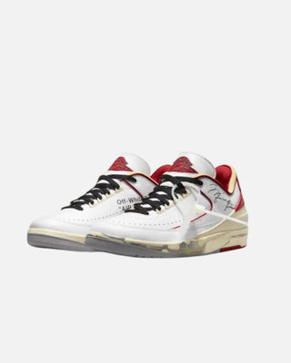 Off-White x Nike Air Jordan 2 Retro Low SP 'White Varsity Red' Sneakers - Front