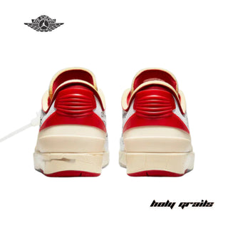 Off-White x Nike Air Jordan 2 Retro Low SP 'White Varsity Red' Sneakers - Back