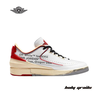 Off-White x Nike Air Jordan 2 Retro Low SP 'White Varsity Red' Sneakers - Side 1
