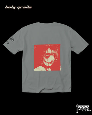 'RED: Behave' Grey Tee HG x Paas Collective - Back